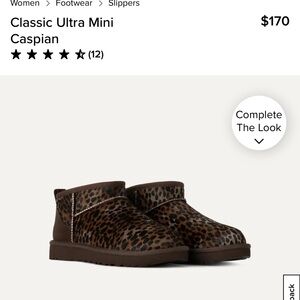 UGG Classic Ultra Mini Caspian Slippers - Brown Leopard